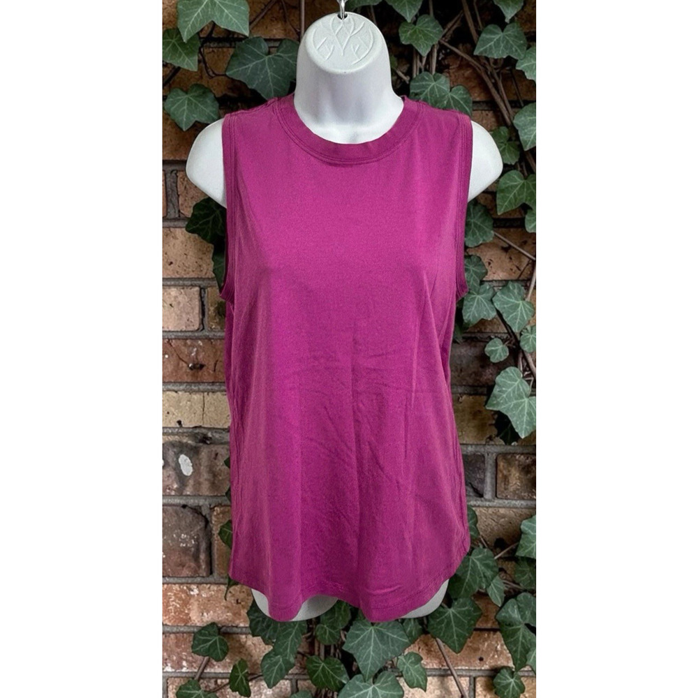 Lululemon Purple Muscle Tank Top Sz 4 Cotton Blend Sleeveless Athletic Shirt